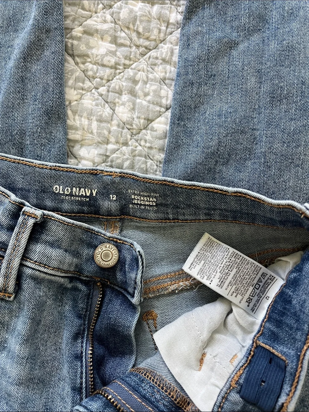 Old Navy Blue Ripped Skinny Jeans